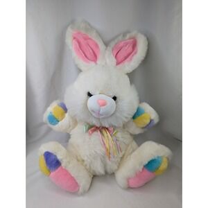 White Easter Rabbit Plush 18 Inch Jellybean Pastel Tb Trading Co Stuffed Animal
